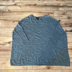 gray oversized sweater